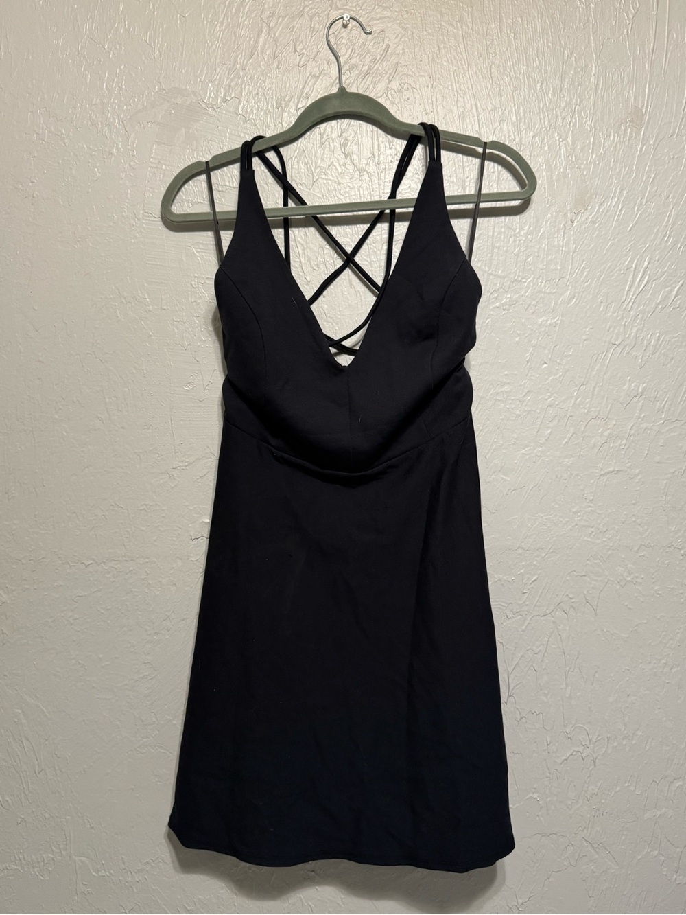 Hollister Black Backless Strappy V-Neck Dress